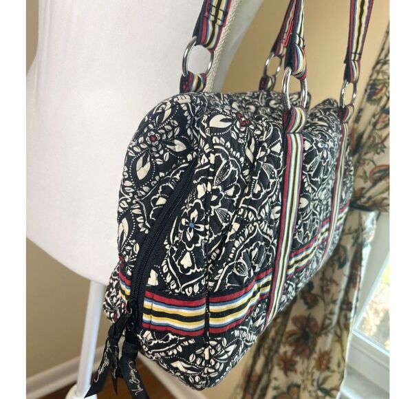Vera Bradley Shoulder Bag Retire Print Barcelona Tote Handbag Travel Work Casual - Picture 10 of 11